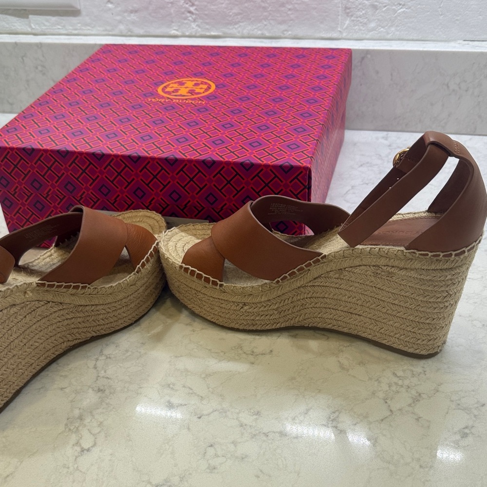 Tory Burch Tan Wedge Espadrilles - Picture 5 of 5